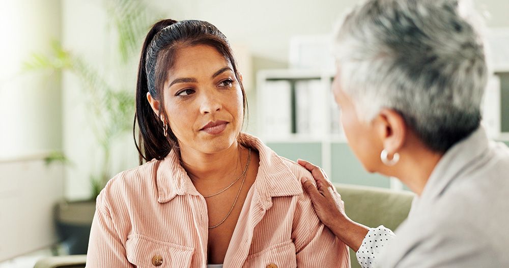 Woman and counselor