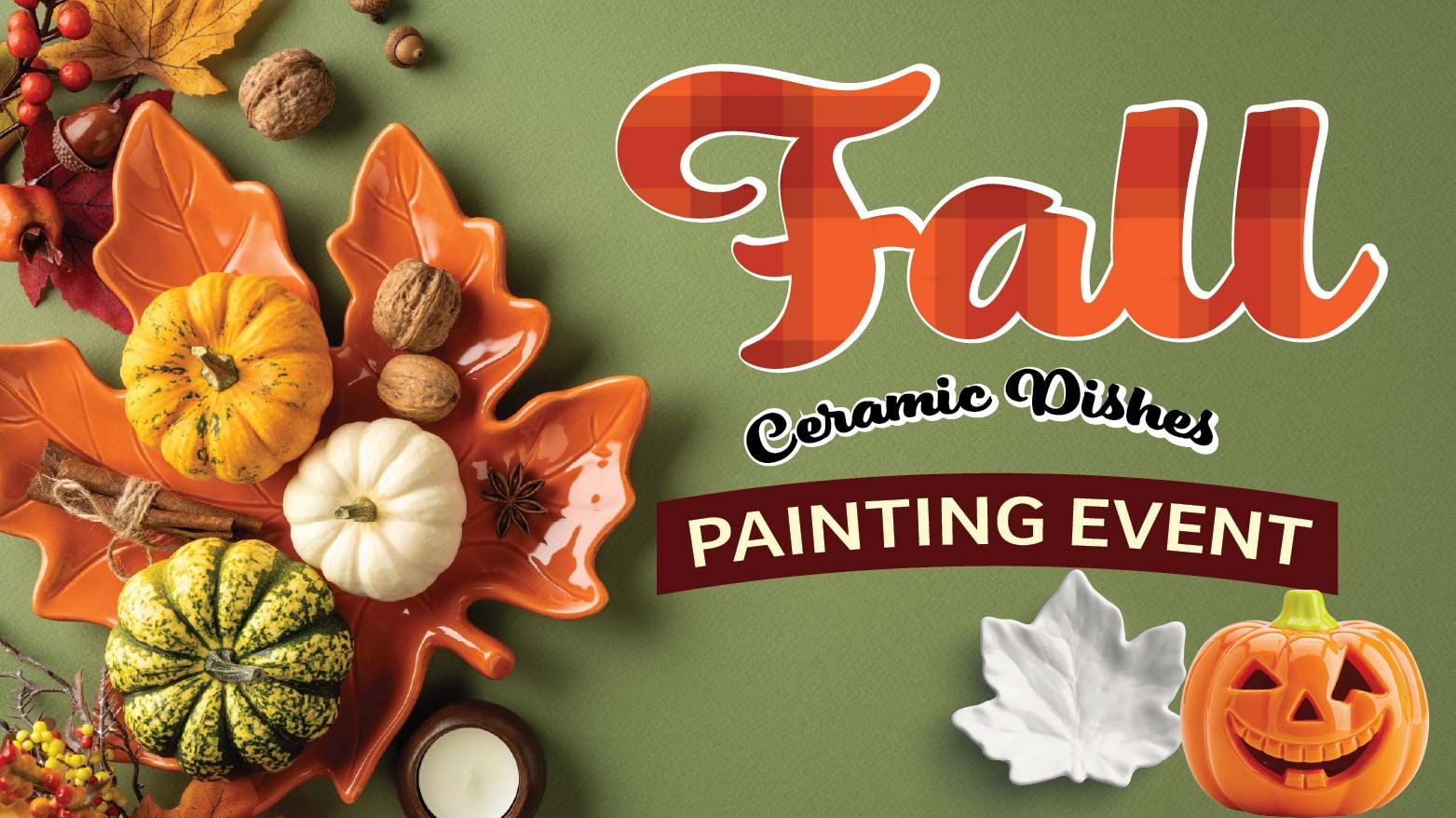 Fall Ceramic Dishes Painting Event